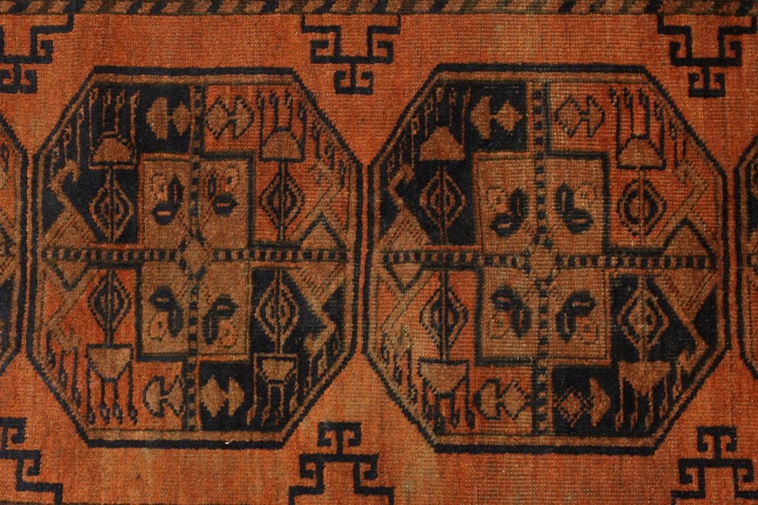 Shiraz Small Rug, Red, Rust and Tan, 4 Octagons (1 of 6)