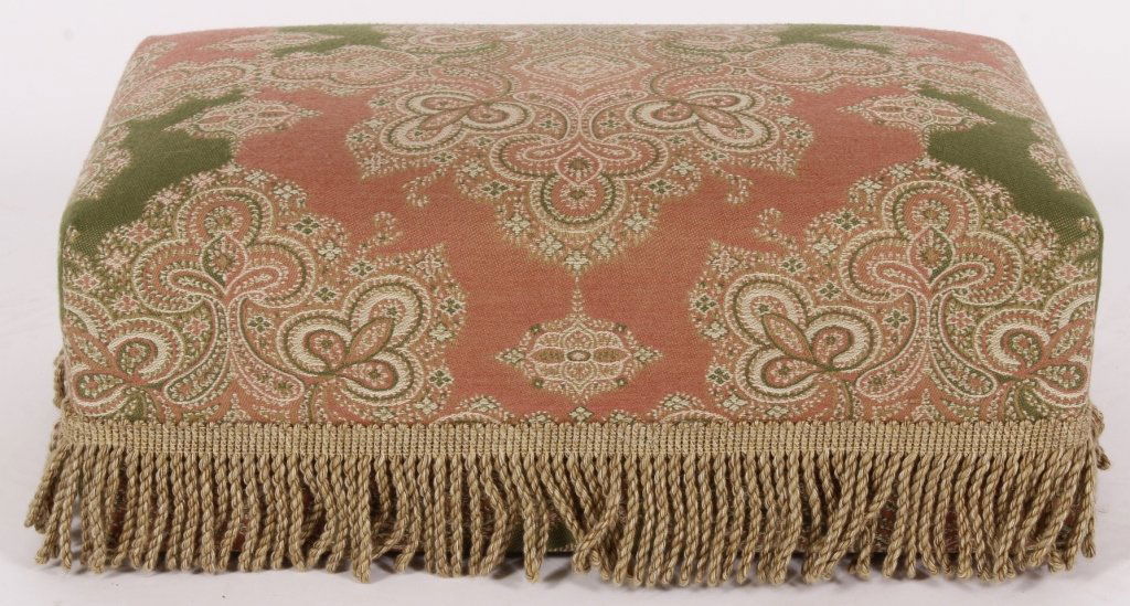 A Paisley Upholstered Low Footstool (1 of 5)