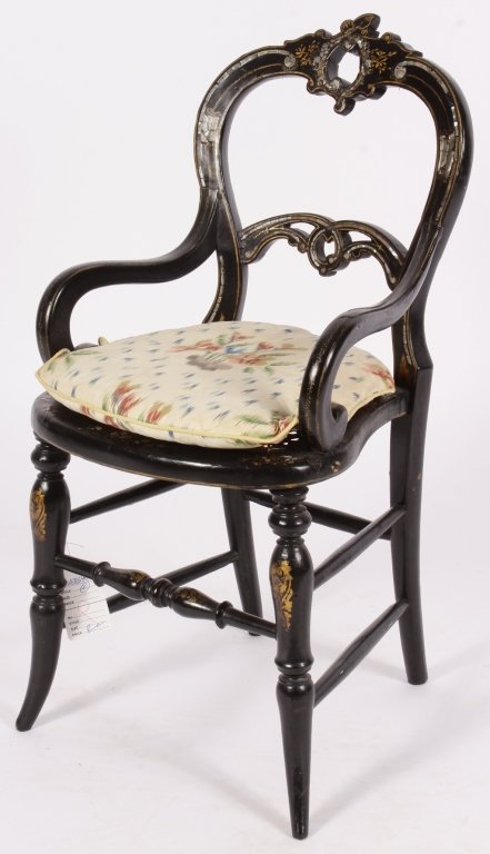 Papier Mache & Mother of Pearl Child's Chair (1 of 7)