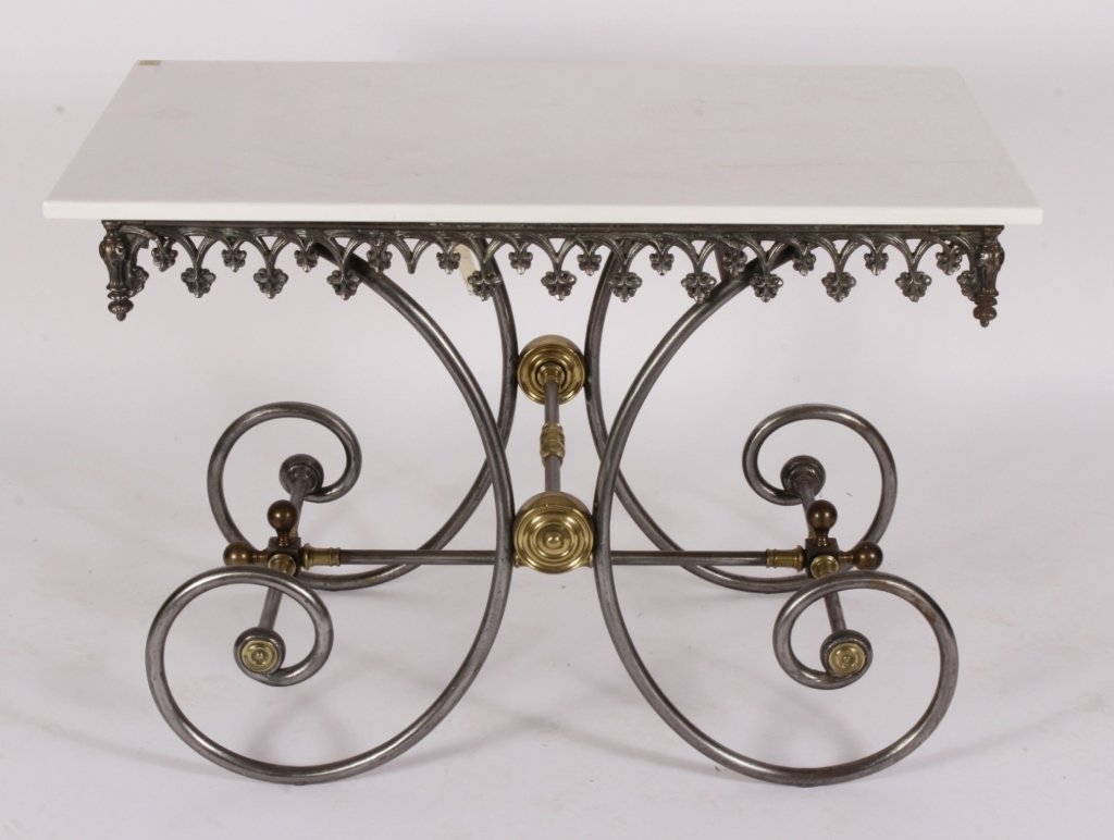 French Art Nouveau Bakers Table, late 19th c. (1 of 5)