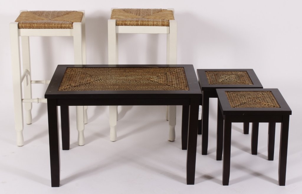 5 Pcs. Cane/Rush Seating/Tables Contemporary (1 of 5)