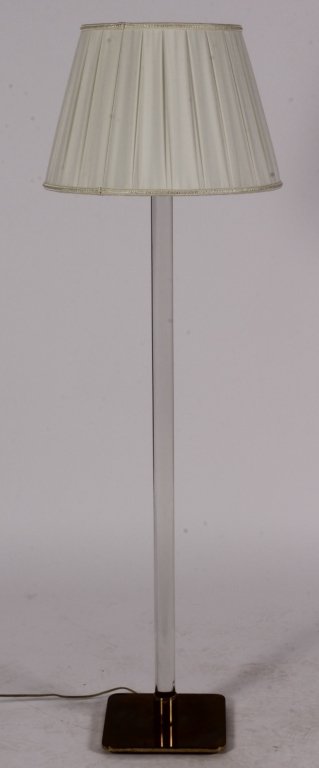 Glass and Brass Contemporary Floor Lamp (1 of 6)