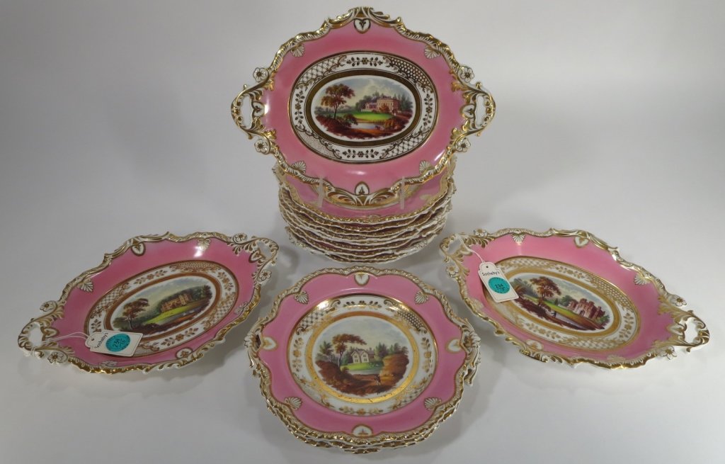 Antique Porcelain Plates, Country Scenes (1 of 5)