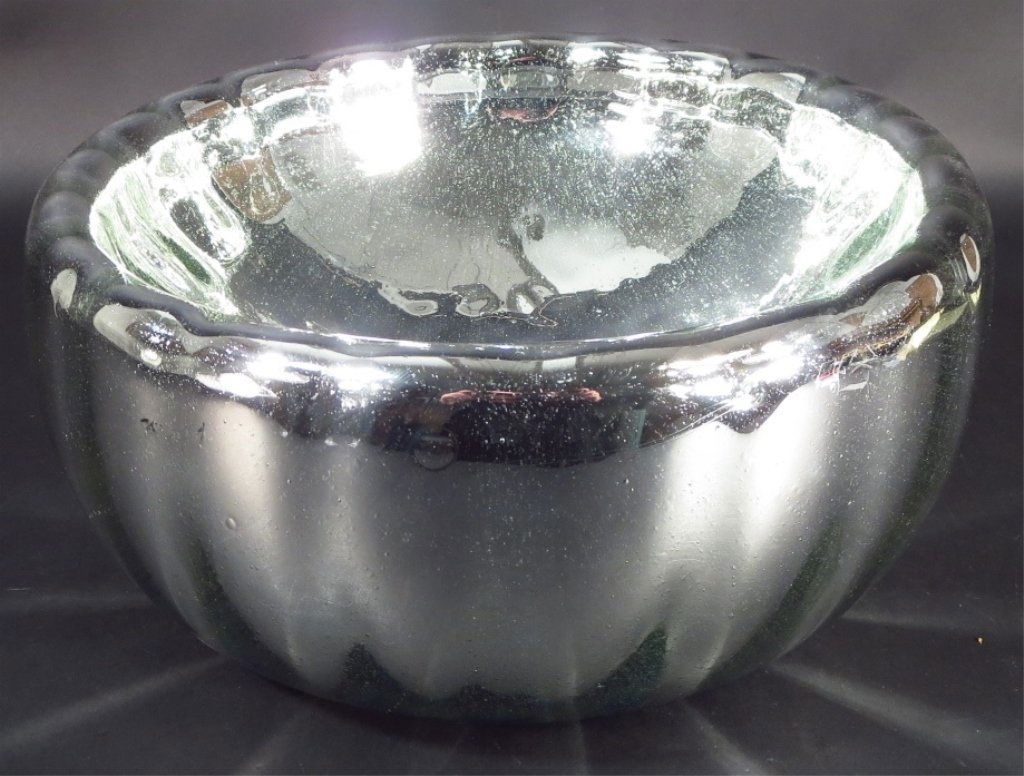 Large Mercury Glass Bowl (1 of 6)