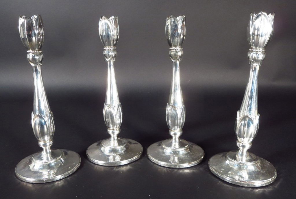 Four Sterling Figural Candlesticks (1 of 6)