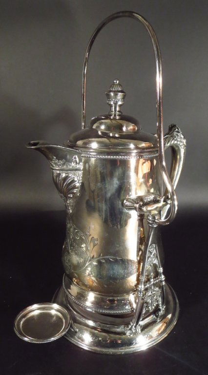 Victorian Silverplate Coffee Urn on Stand (1 of 9)