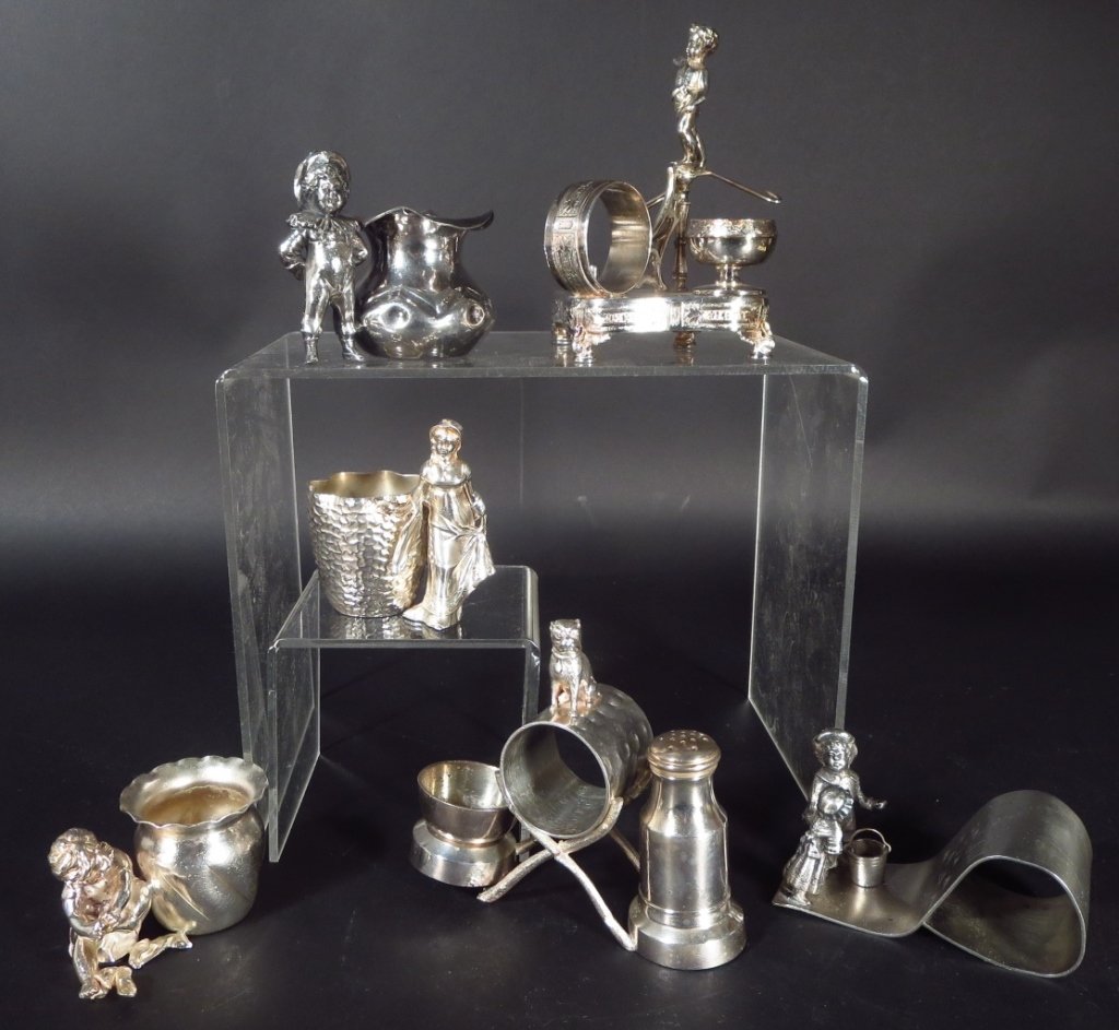 Silverplate Figural Toothpick Holders & Napkins (1 of 10)