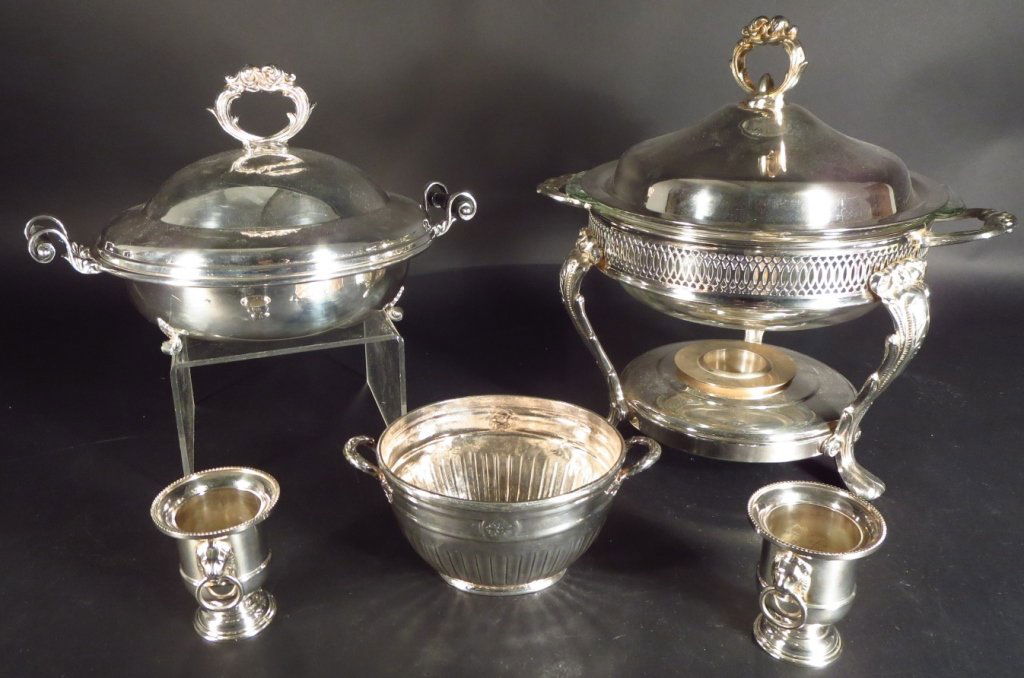 Five Silver Plate Serving Pieces (1 of 9)