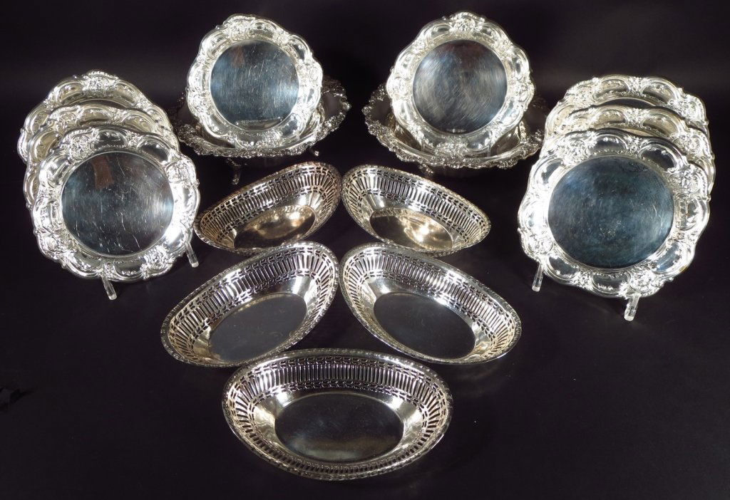 Silver Plate Bowls and Plates (1 of 7)