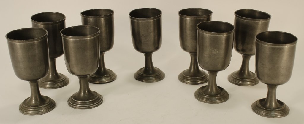 Set of 9 Pewter Goblets (1 of 3)