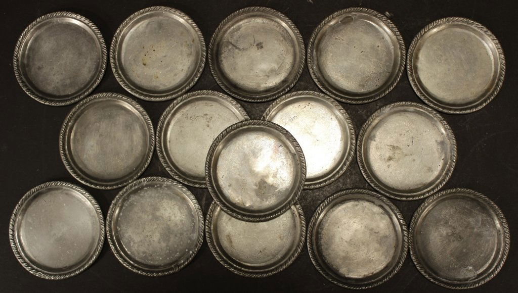 15 Pewter Cups, Plate/Coasters (1 of 5)