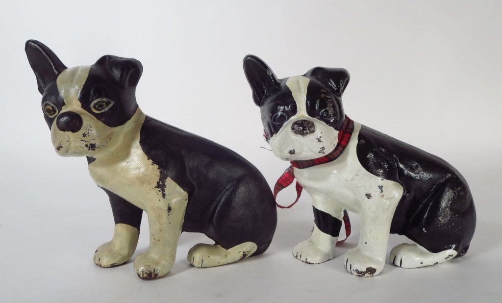 Two Black & White Metal Terriers as Door Stops (1 of 6)