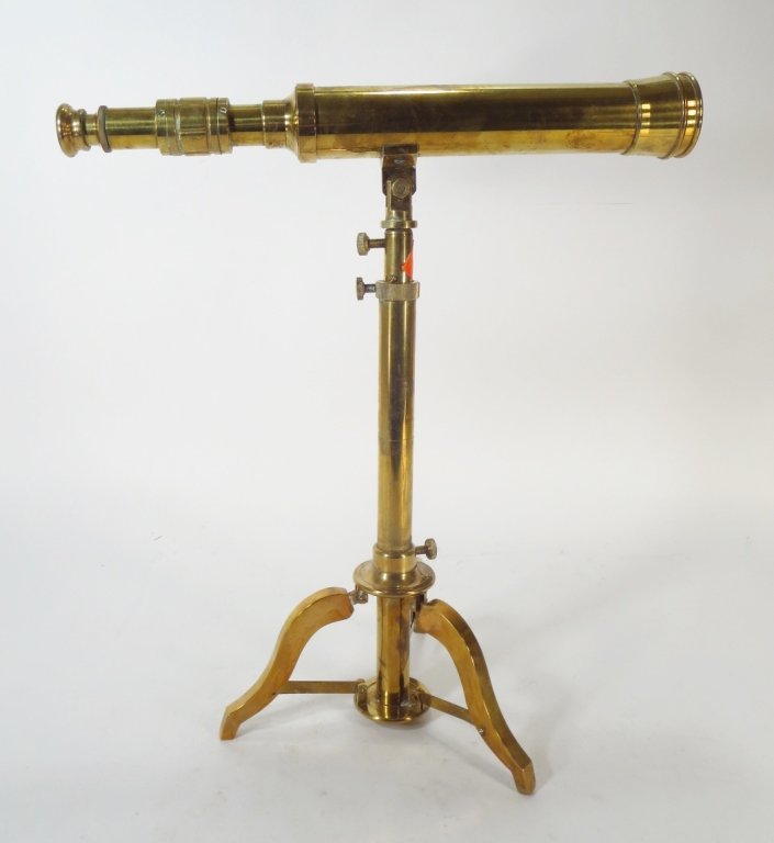 Vintage Standing Brass Telescope (1 of 5)