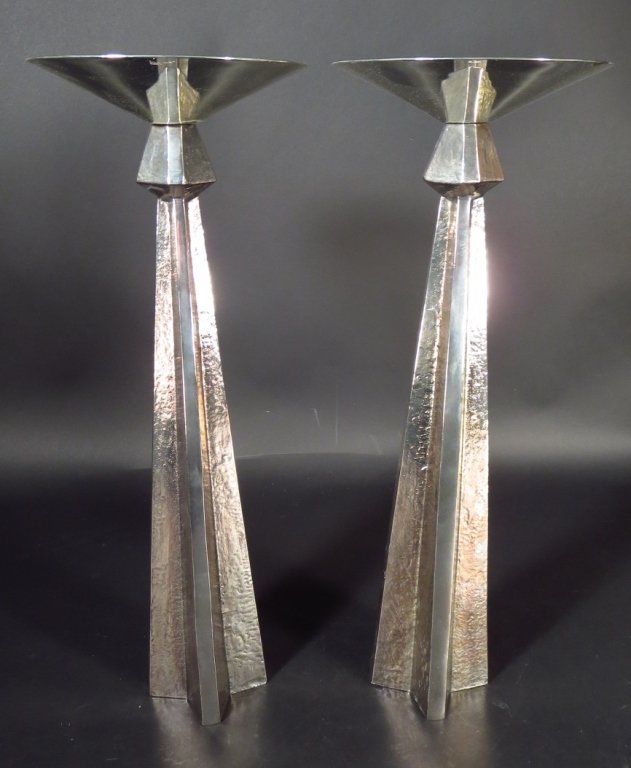 Pair of Metal Pricket Candlesticks (1 of 4)