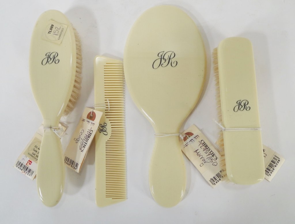 Faux Ivory Dresser Set (1 of 6)