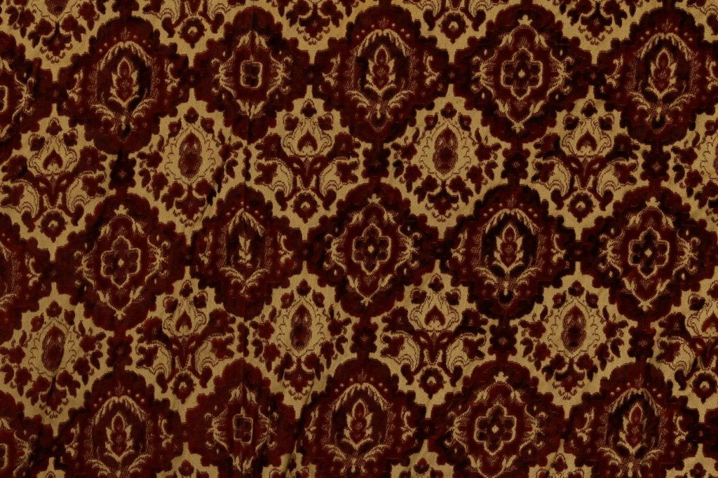 Gold and Red Cut Velvet Covers (1 of 4)