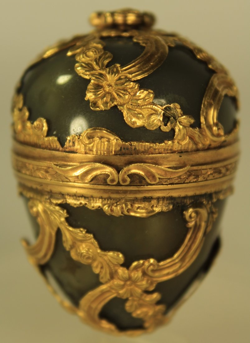 Gold Cagework & Agate Egg, 19th or 18th c. (1 of 5)