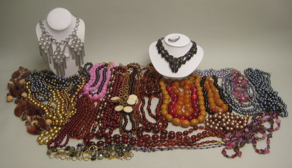Amber Colored Beaded Necklaces & Others (1 of 9)