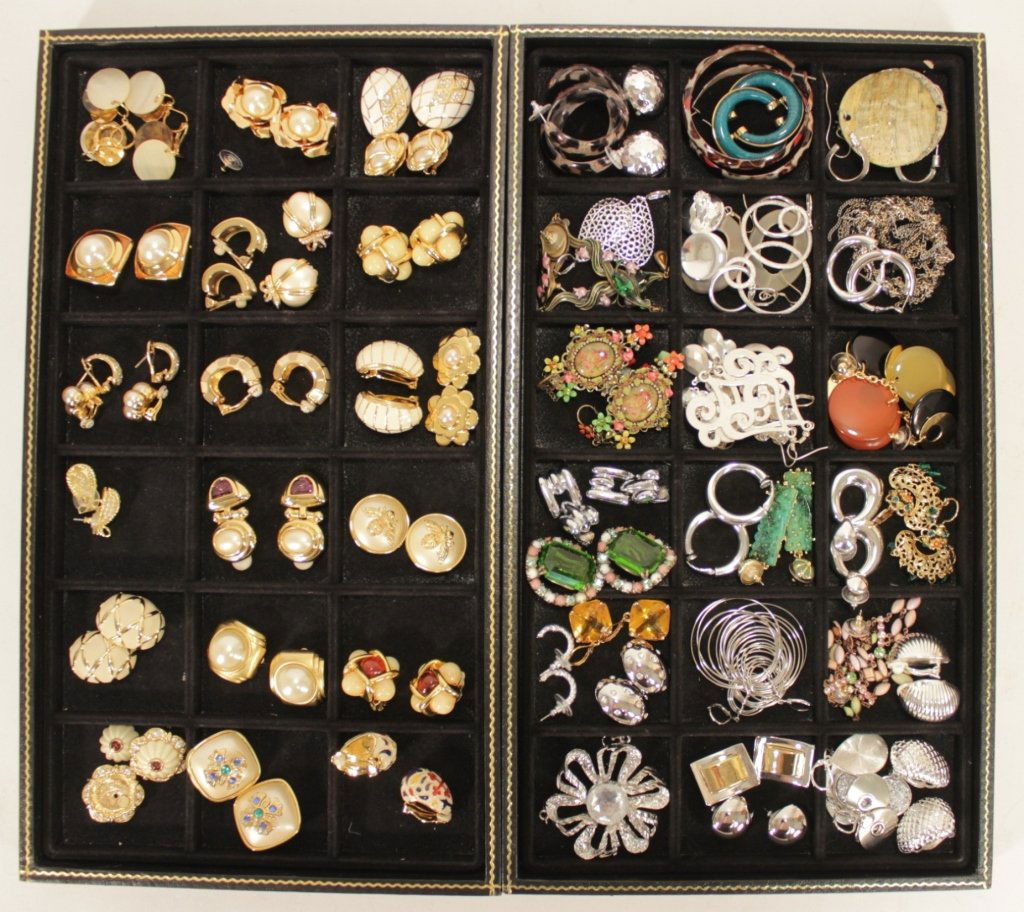 Lot of Enamel Clip Earrings and Others (1 of 5)