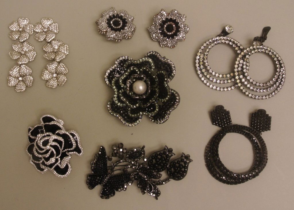 Seven Costume Pins and Earrings (1 of 7)