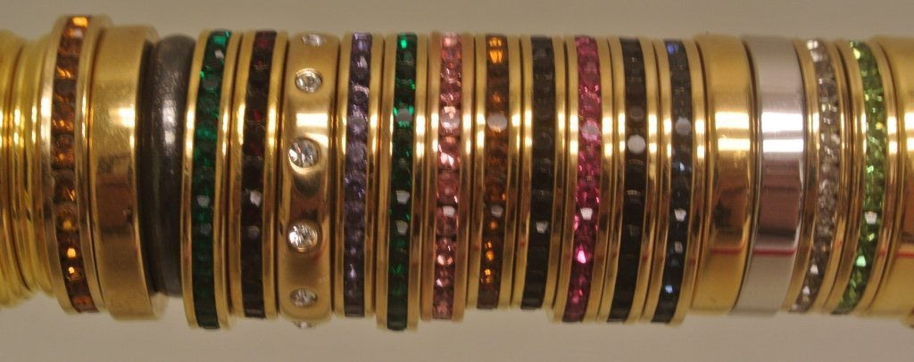 Gold Tone and Enamel Rings (1 of 7)