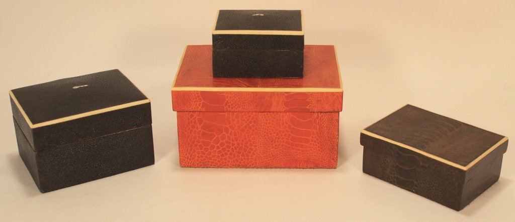 R & Y Augousti Boxes in Shagreen and Snake Skin (1 of 7)
