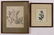 2 Botanical Watercolors, one initialed