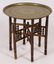 North African Incised Brass Tray on Stand, c. 1920