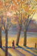 S. Rubel. Central Park in Autumn, Oil on Canvas - 3
