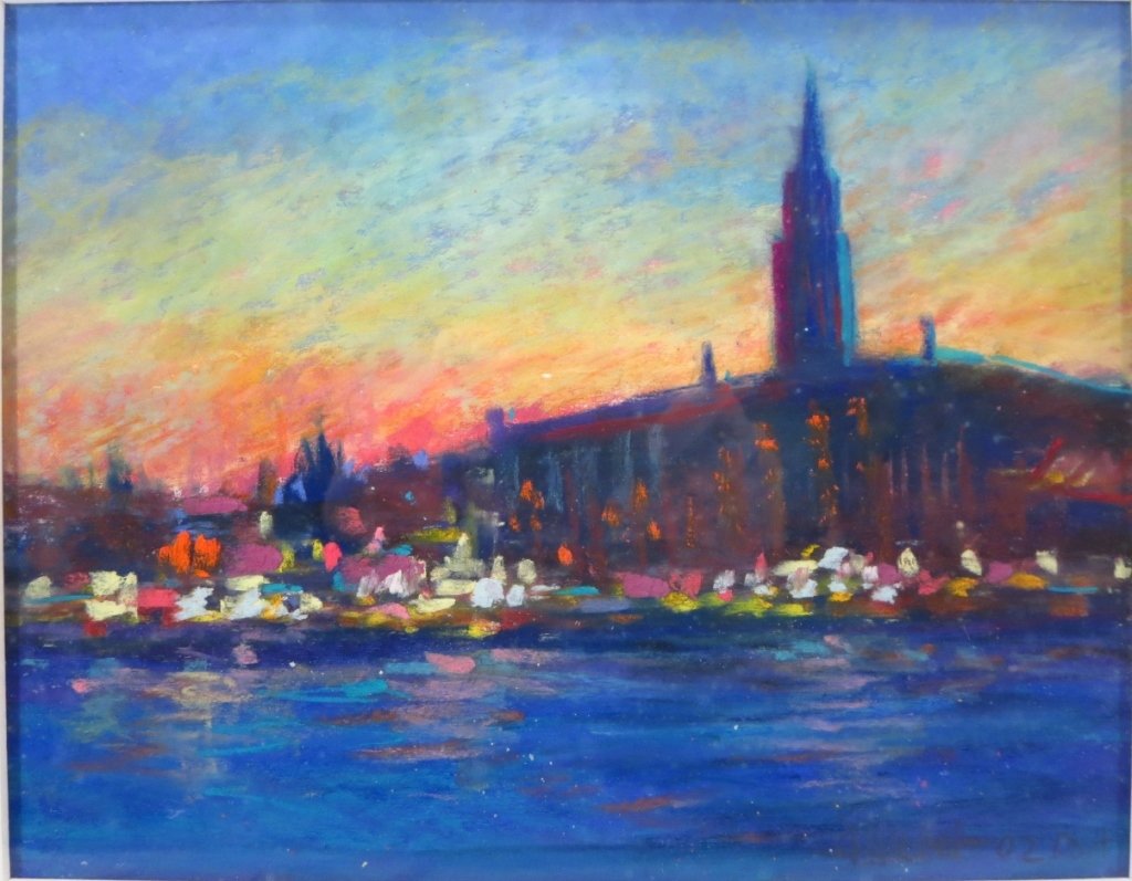 S. Rubel, Two Views of London, Pastel on Paper (1 of 7)