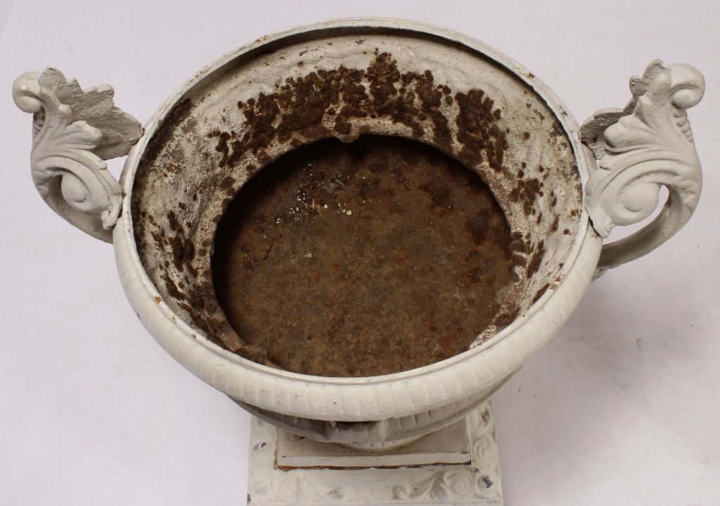 Pair of Victorian Iron Urns (1 of 6)