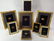 8 Ornate Gilt Pewter/Metal Picture Frames