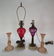 Colored Glass Lamps and Candlesticks