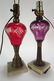 Colored Glass Lamps and Candlesticks - 3