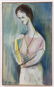 Arnold Weber, Am., Abstract Portrait of Woman, O/C