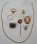 19th C. Irish Hair Brooch and Other Gold Items