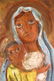 Terracotta Icon of a Madonna and Child - 2