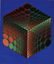 Vasarely, Fr., Orange & Green Cube, serigraph