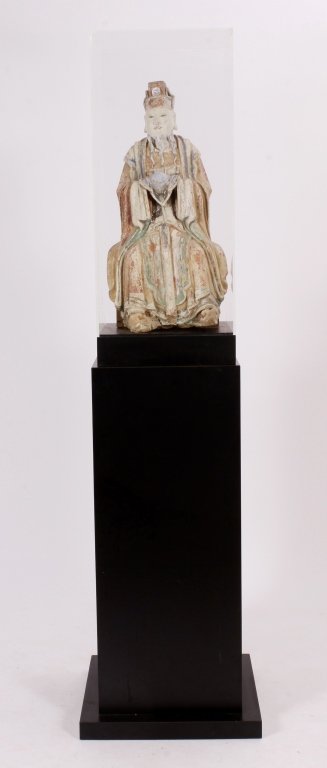 Chinese Polychrome & Clay Diety, 19th C. (1 of 9)