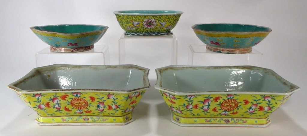 5 Chinese Yellow Porcelain Vessels (1 of 6)