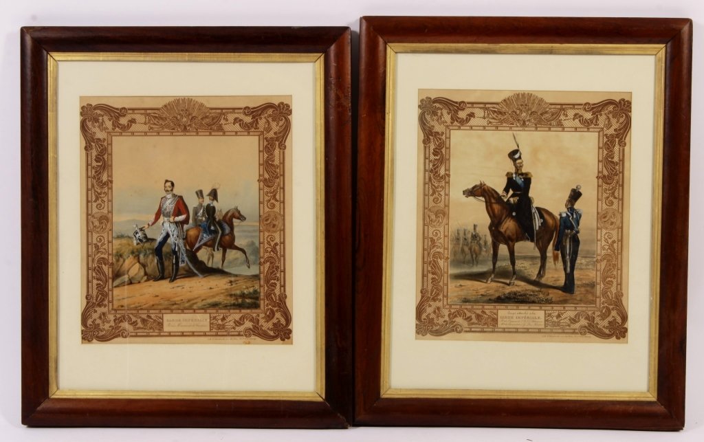 P. Vernet, Fr.,Tsarist Calvary, 1840's,Two Lithos. (1 of 8)