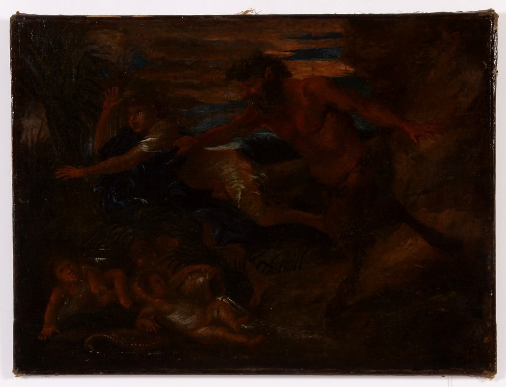 Old Master, French, 17th c., Pan & Syrinx, O/C (1 of 7)