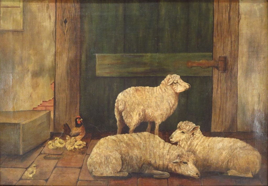 European School, c. 1900, In the Barn, O/B, (1 of 7)