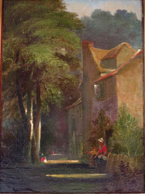 Manner Henri Joseph Harpignies, Village Scene O/C (1 of 8)