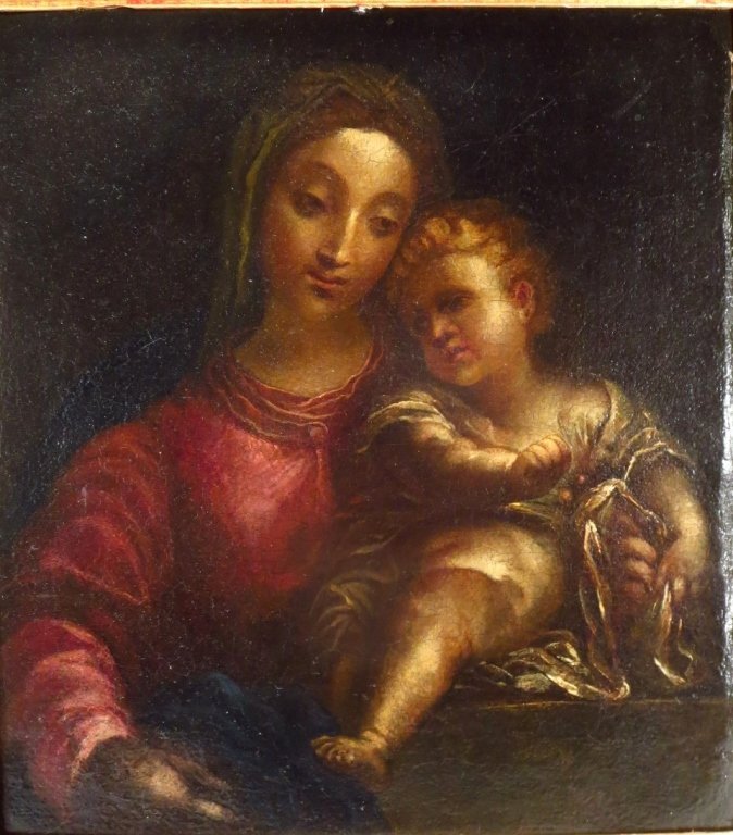 Old Master Painting, Madonna and Child, O/C (1 of 7)
