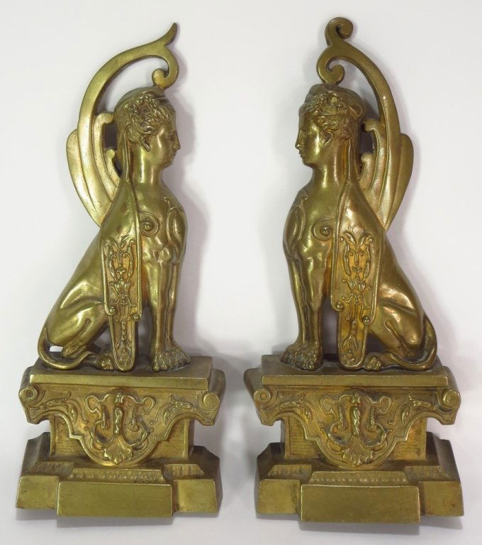 Pair of Brass Sphinx, French, c. 1870 (1 of 5)