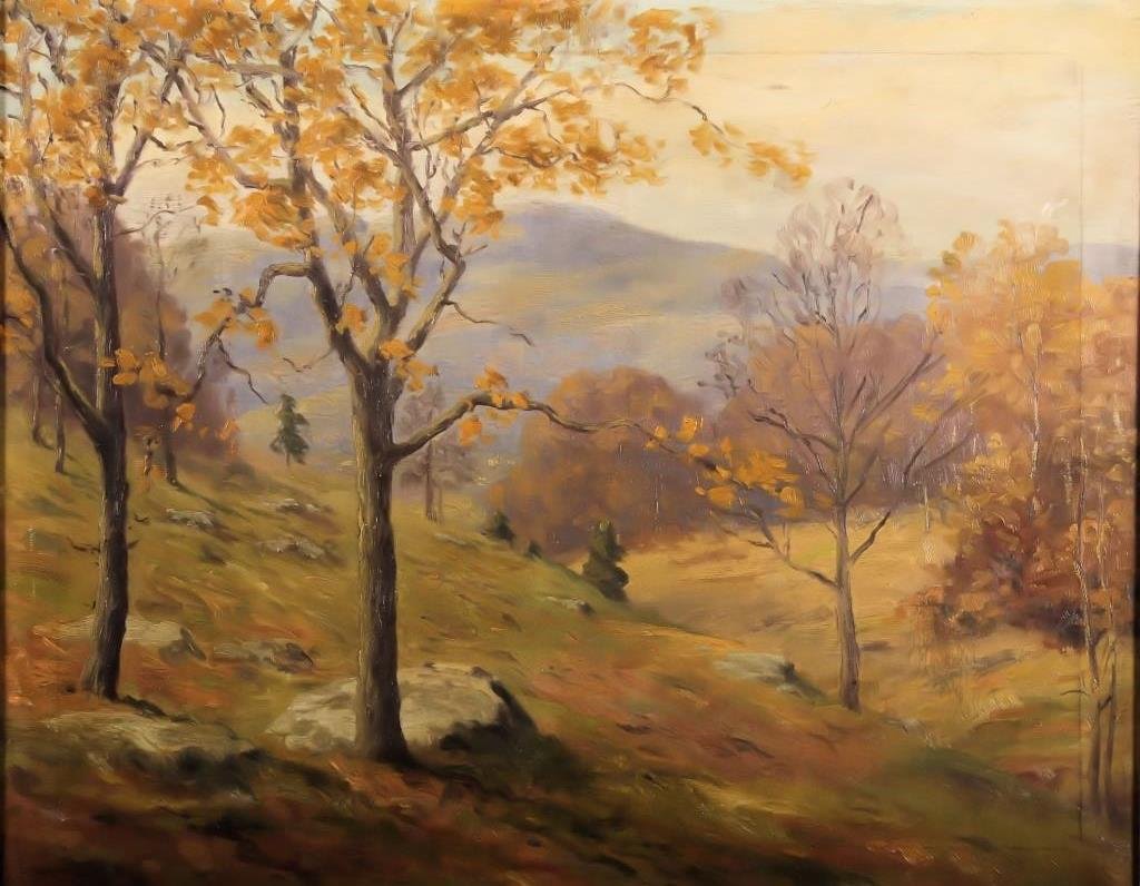 Wm R C Wood, Am.1875 -1915, Autumn Landscape,  O/C (1 of 7)
