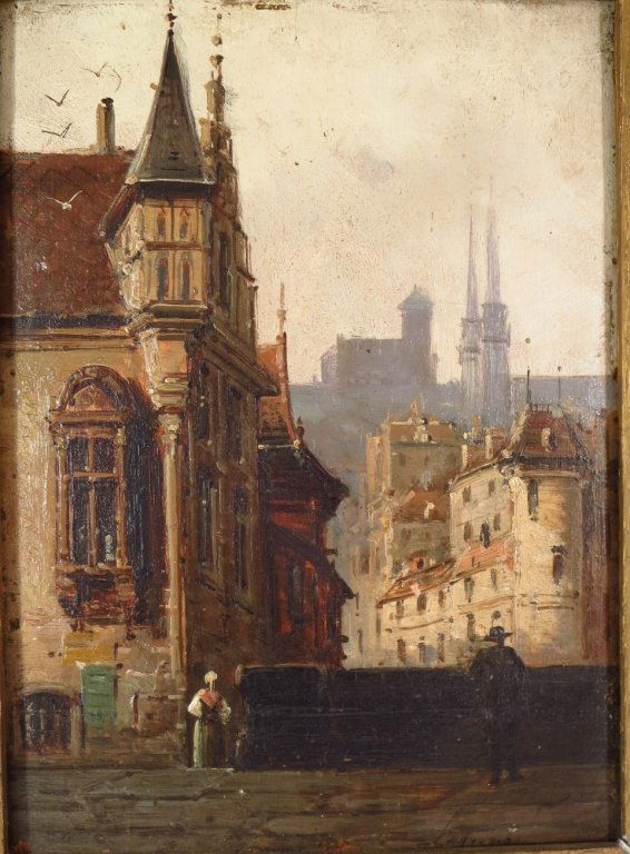 V. Lagrange, 19th Street Scene, O/B. Signed. (1 of 6)