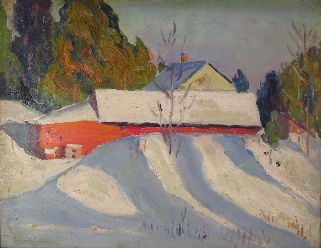 Kalman Oswald, Barn in Winter, O/B (1 of 7)