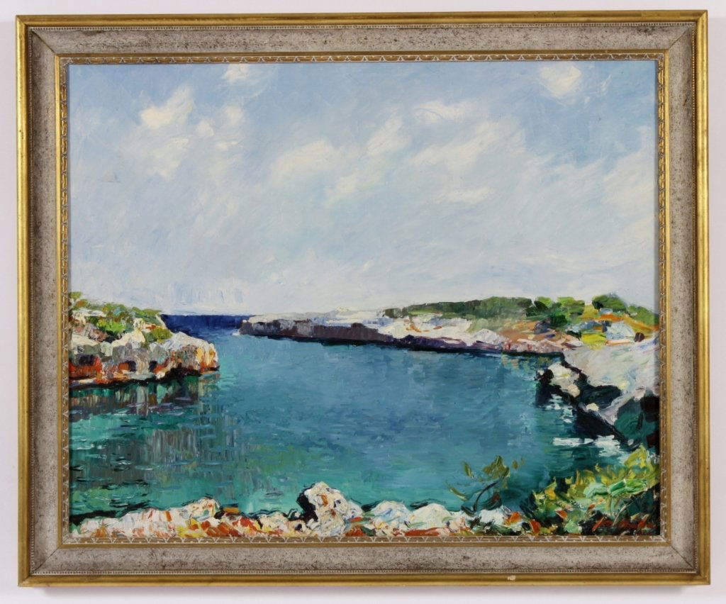 R. Nadai, Seascape, Oil / Canvas, 20th C. (1 of 6)